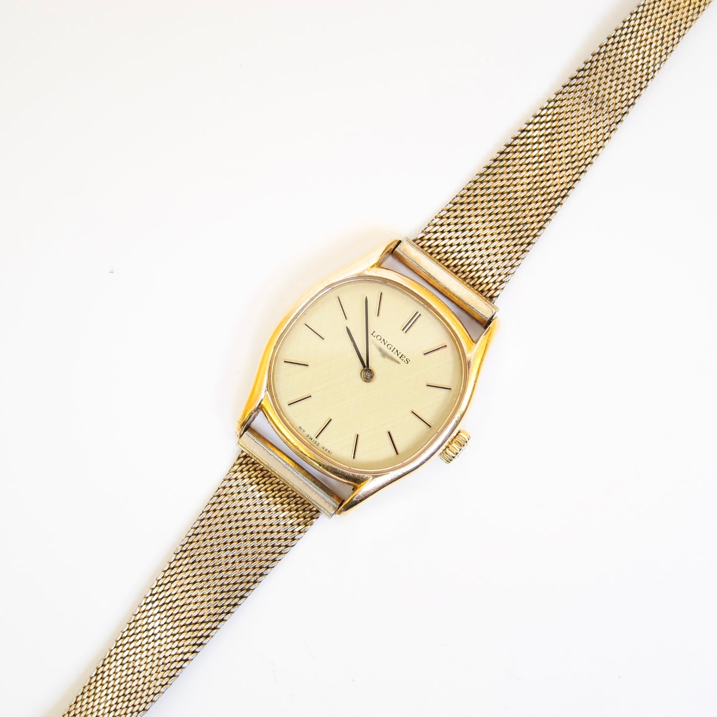 Longines Vintage Square Face Golden Watch