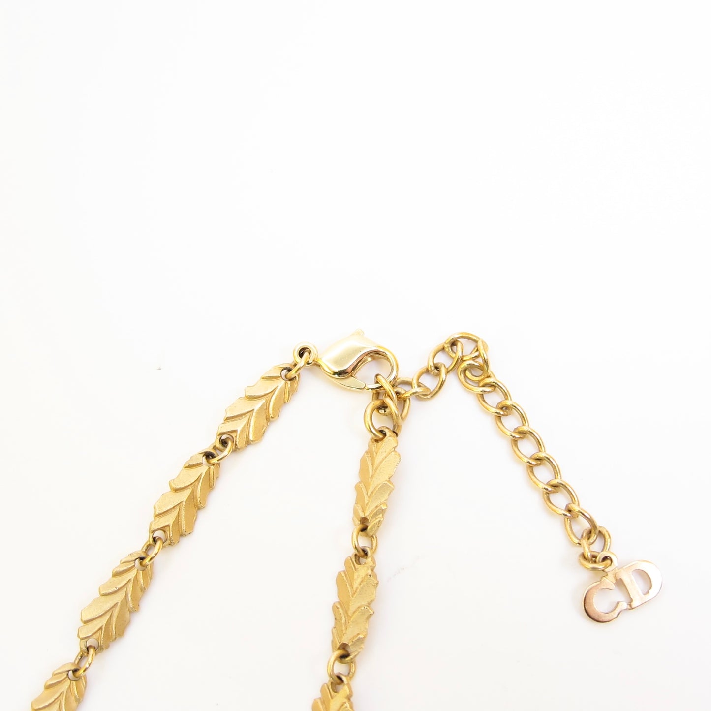 Christian Dior Vintage Leaves Motif Golden Necklace