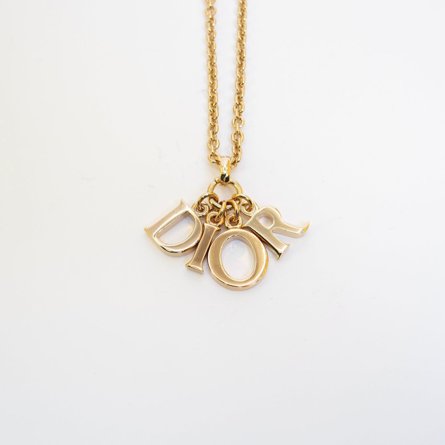 Christian Dior Vintage Dior 字母吊墜金色項鍊