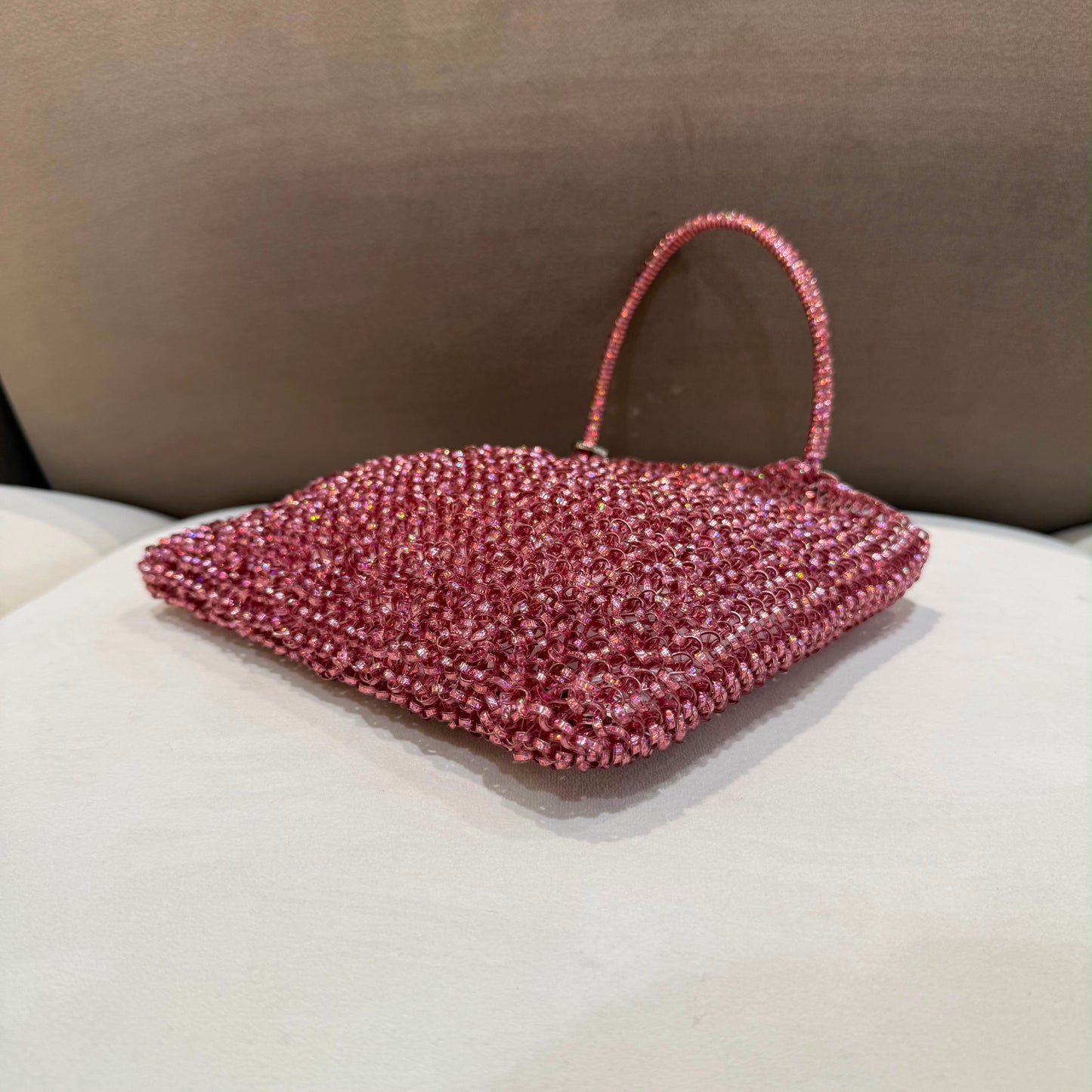 Anteprima Vintage Pink Wire Top Handle Handbag