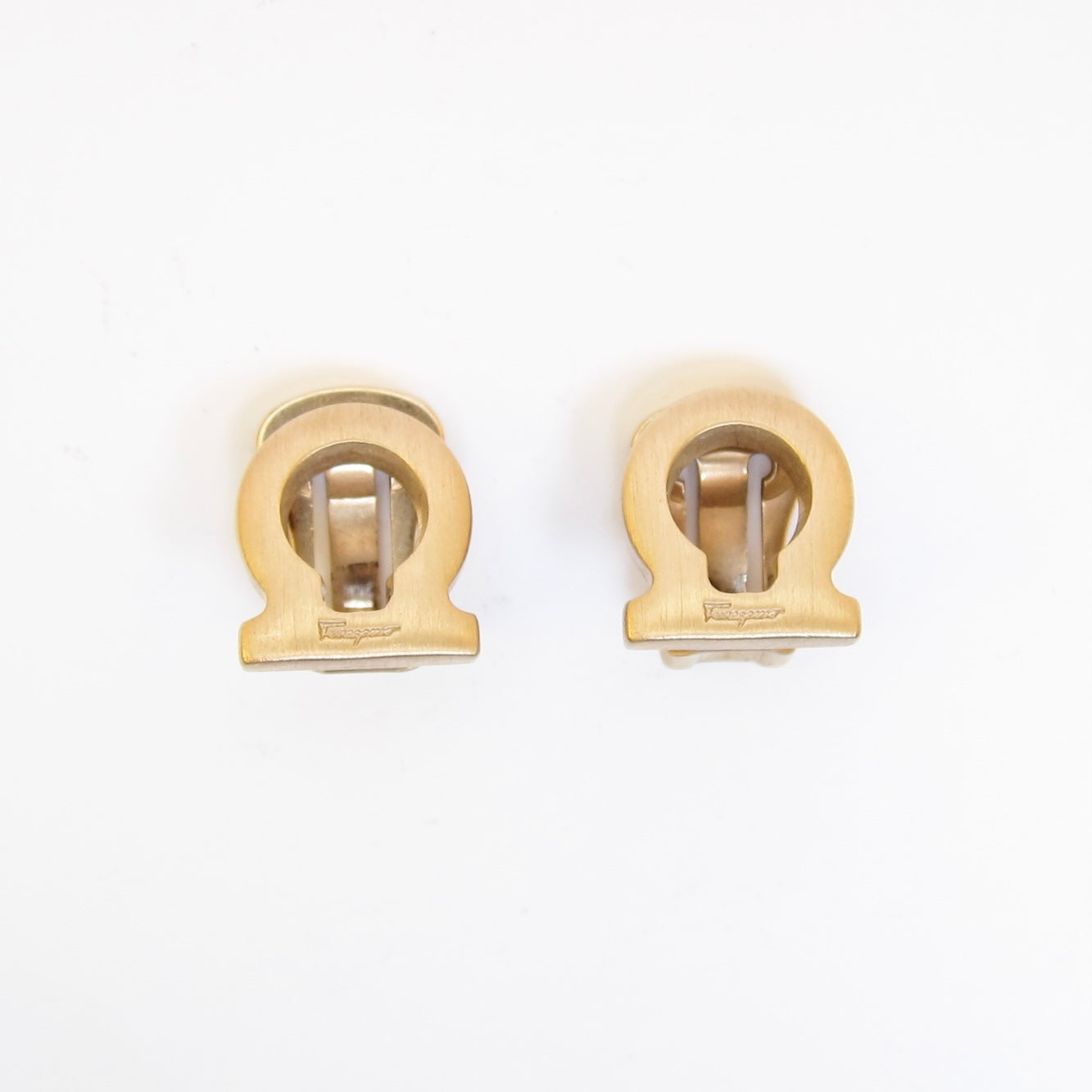Ferragamo Vintage Gancini Golden Clip-on Earrings