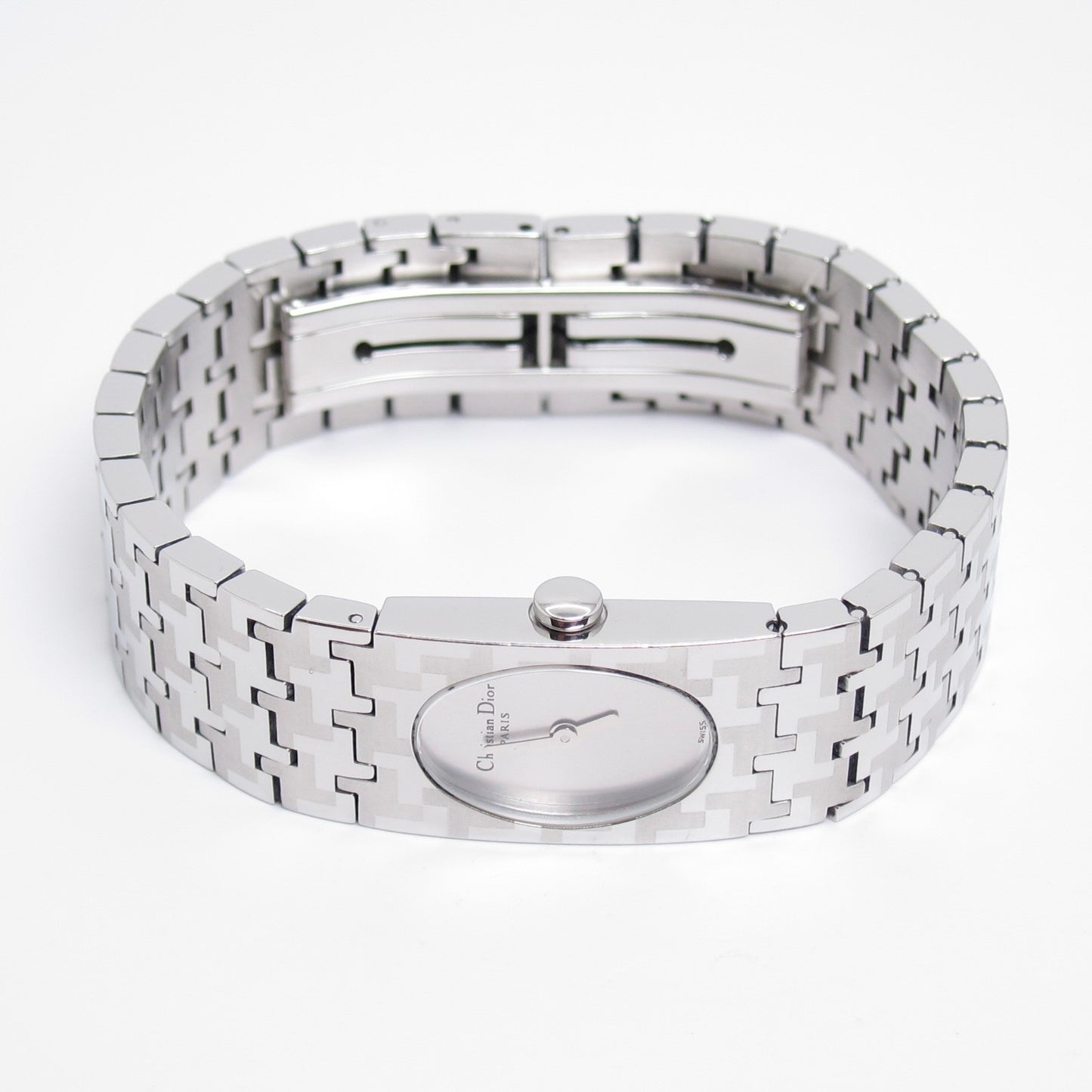 Christian Dior Vintage Miss Dior Black Face Silver Watch