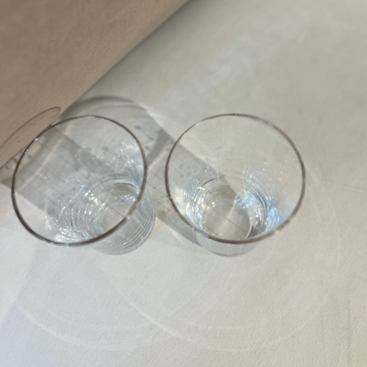 Mikimoto Vintage Pearl Motif Glass Set of 2