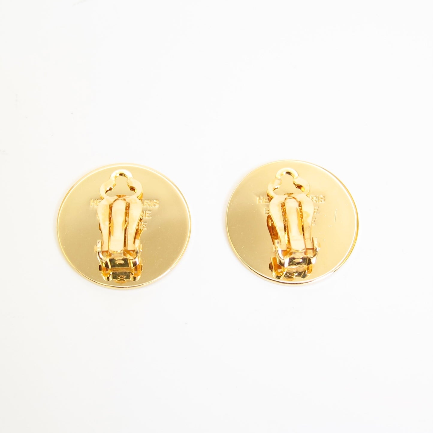 Hermes Vintage Serie Golden Clip-on Earrings
