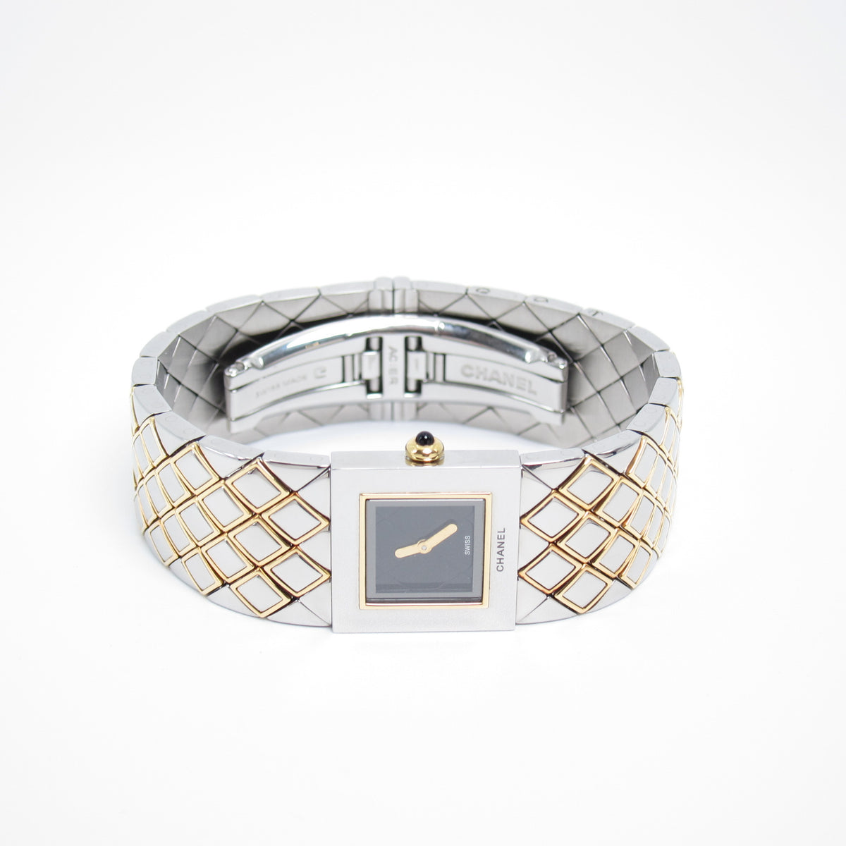 Chanel Vintage Matelasse 18K Gold & Stainless Steel Watch
