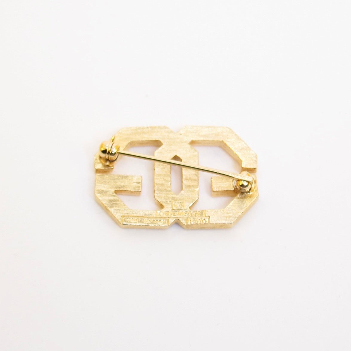 Givenchy Vintage GG Logo Golden Brooch