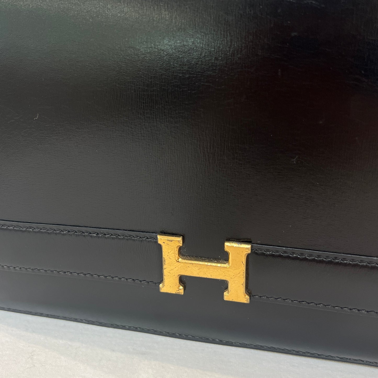 Hermes Annie Shoulder Bag Black Color with GHW