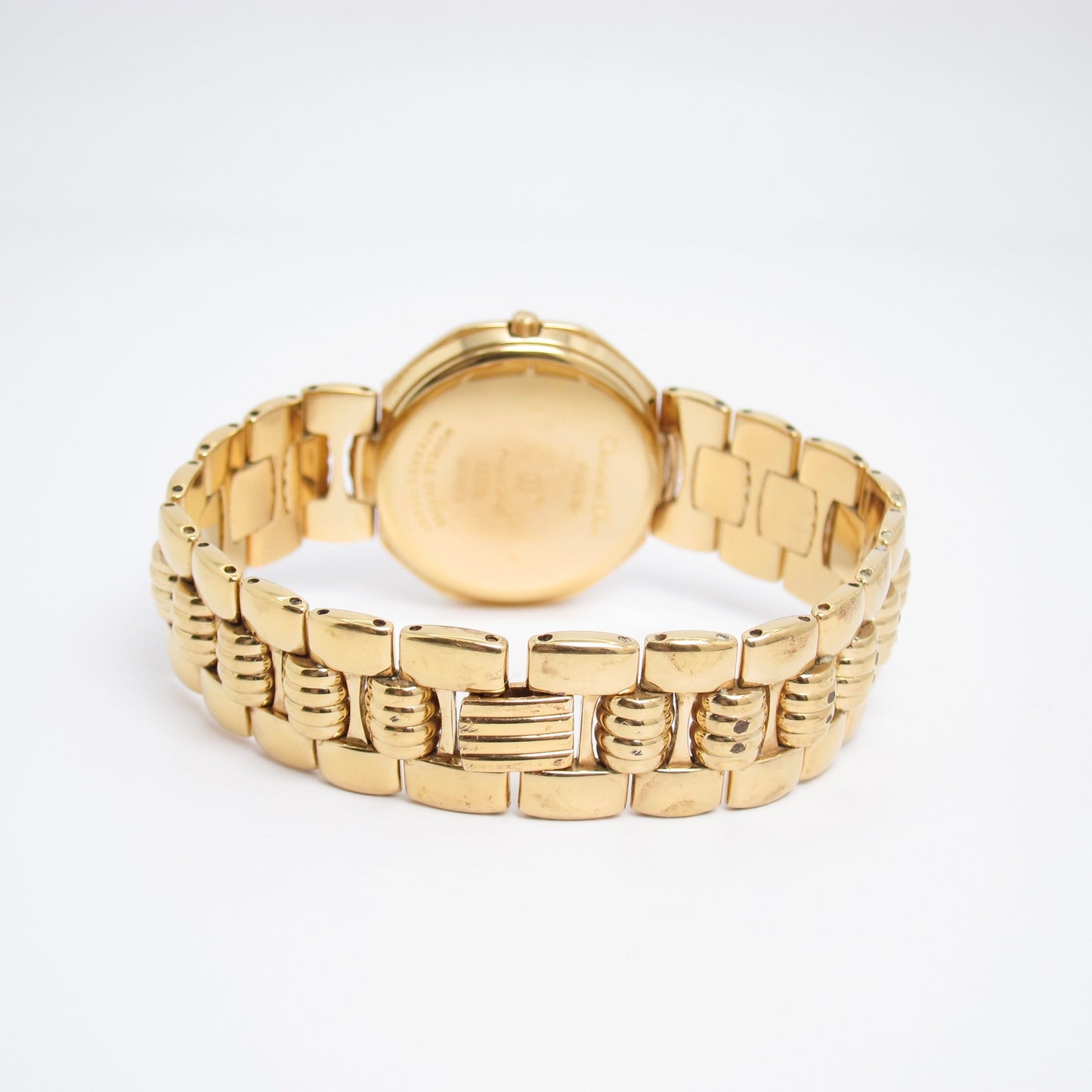 Christian Dior Vintage Octagon Golden and Diamond Dial Quartz Watch