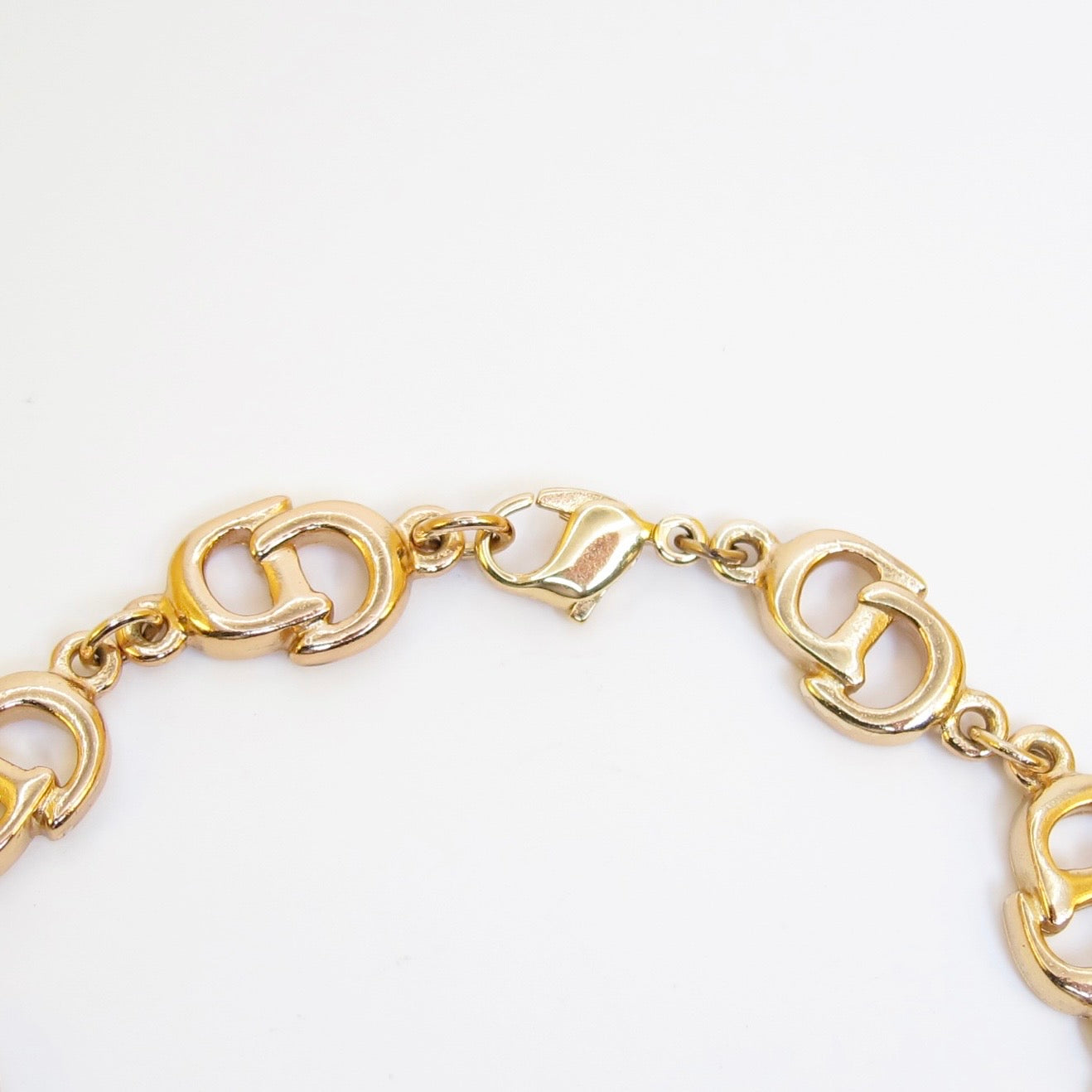 Christian Dior Vintage CD Logo Golden Bracelet