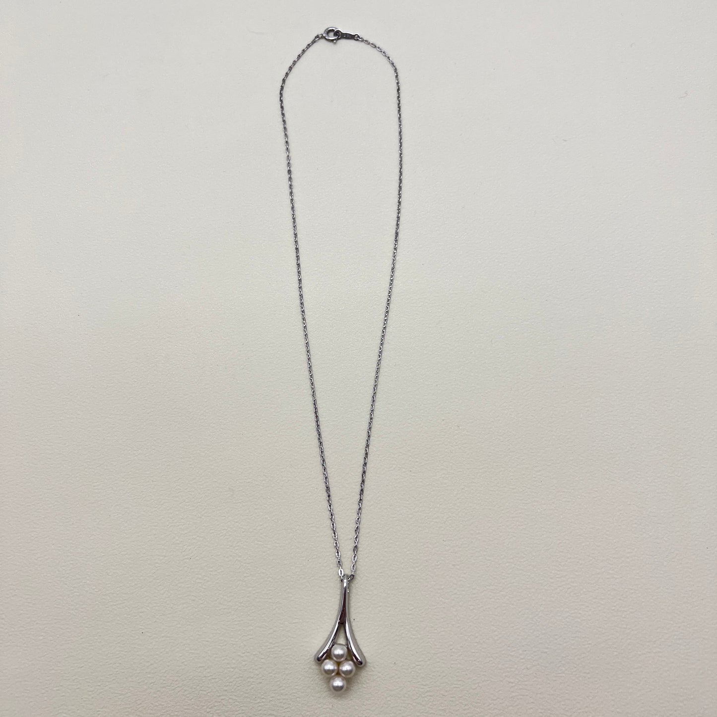 Mikimoto Vintage Akoya Pearl Silver Necklace