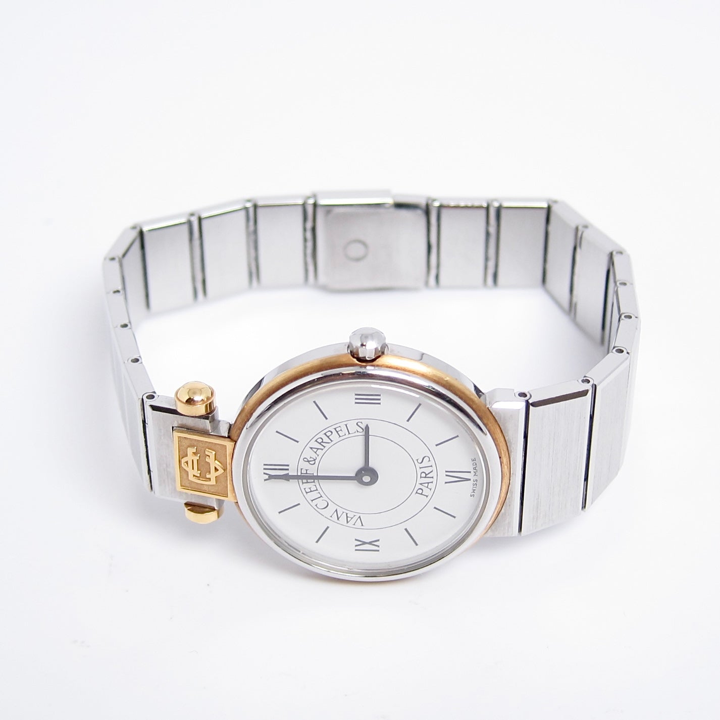 Van Cleef & Arpels Vintage La Collection Round White Face Two Tone Watch