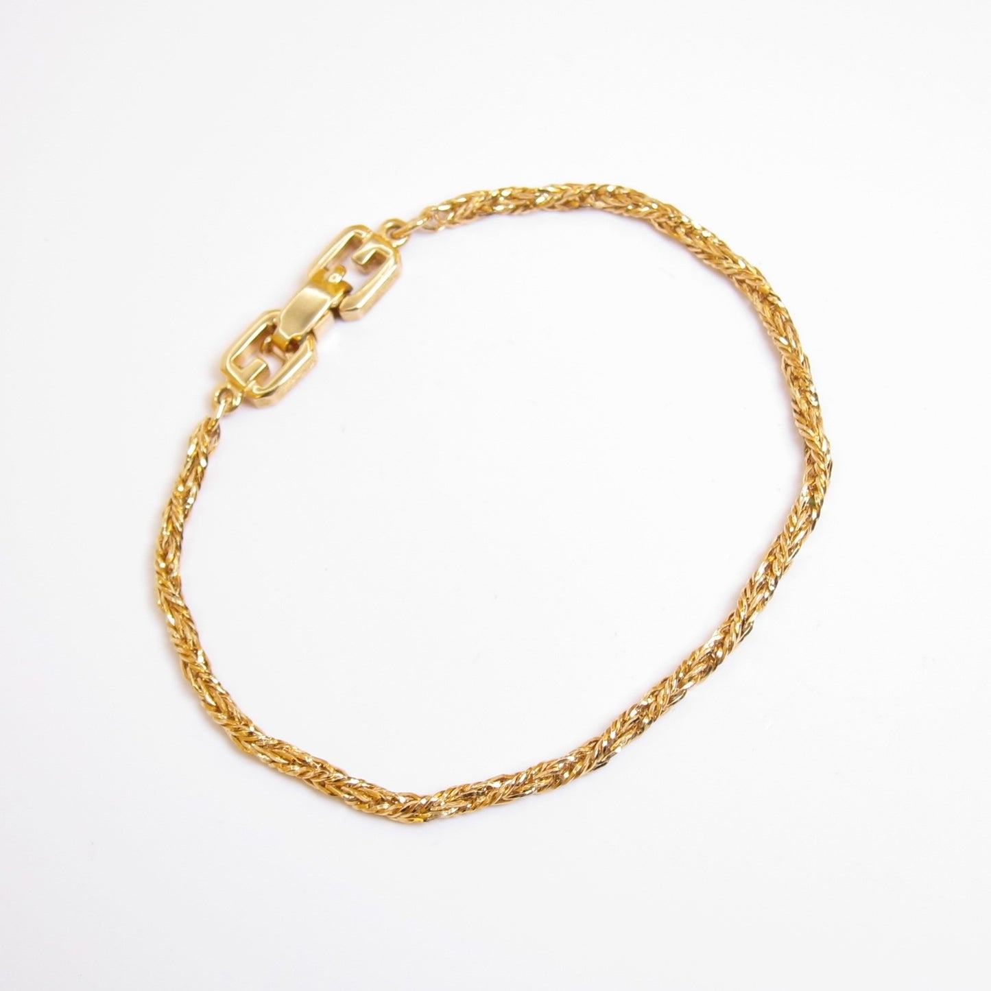 Givenchy Vintage Braided Chain Golden Bracelet