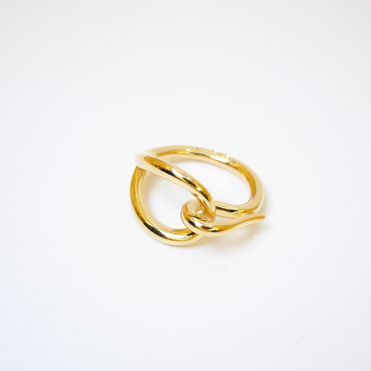 Hermes Vintage Jumbo Golden Scarf Ring