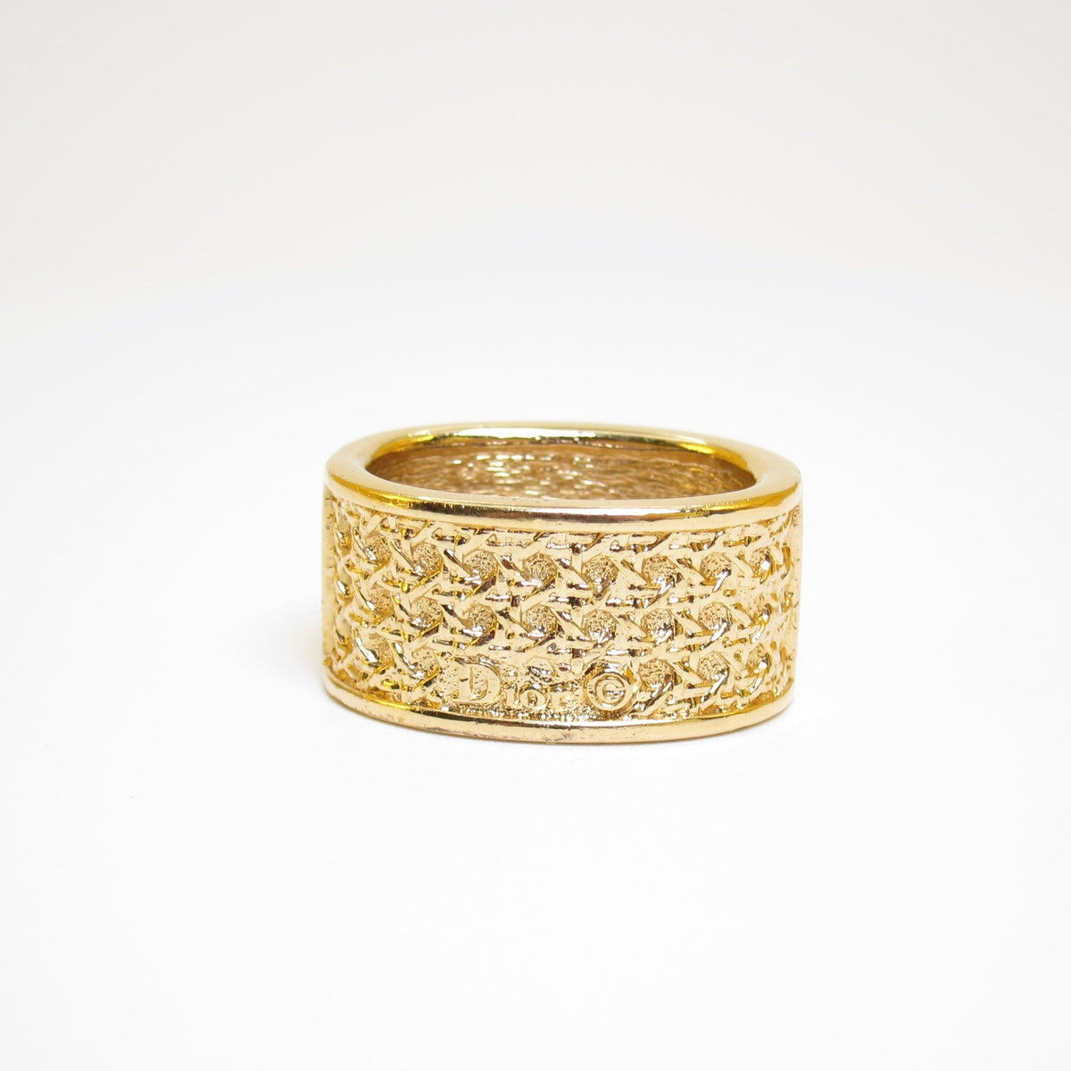 Christian Dior 金色紋理絲巾扣