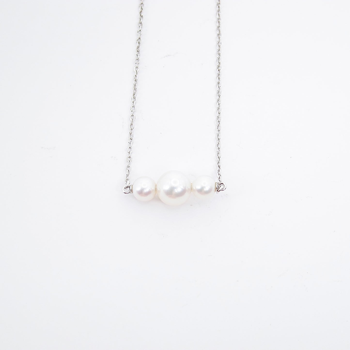 Mikimoto Vintage Akoya Pearl Silver Necklace