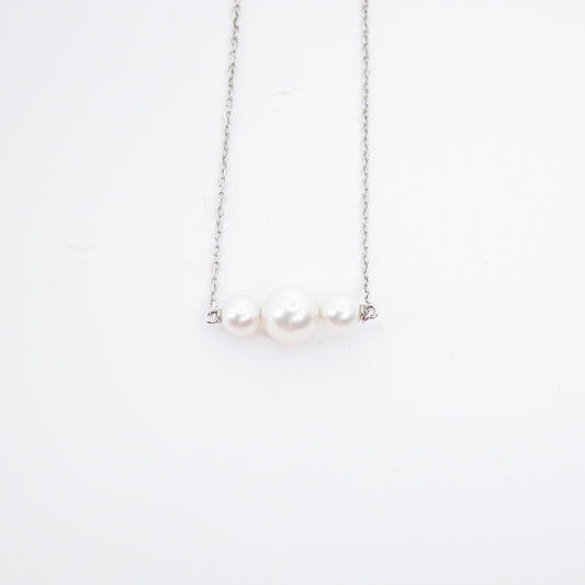 Mikimoto Vintage Akoya Pearl Silver Necklace