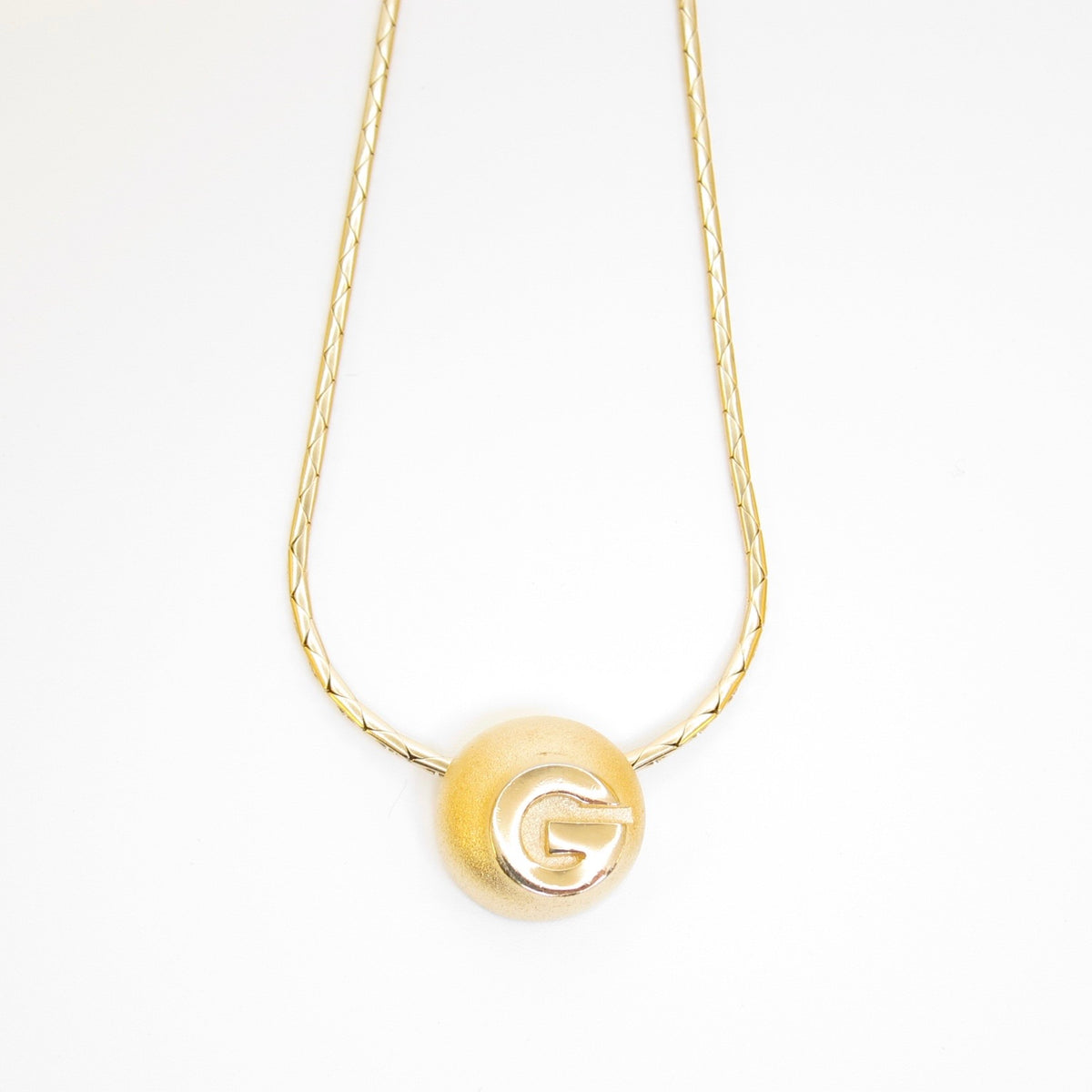 Givenchy Vintage G Dome Pendant Necklace