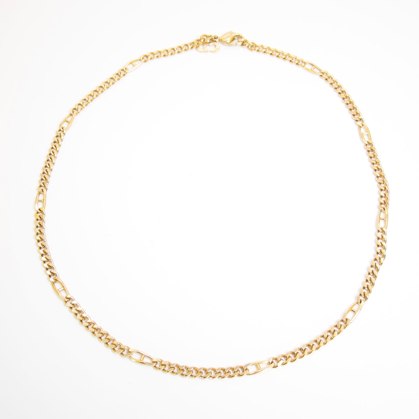 Christian Dior Vintage Stylish Golden Chain Necklace