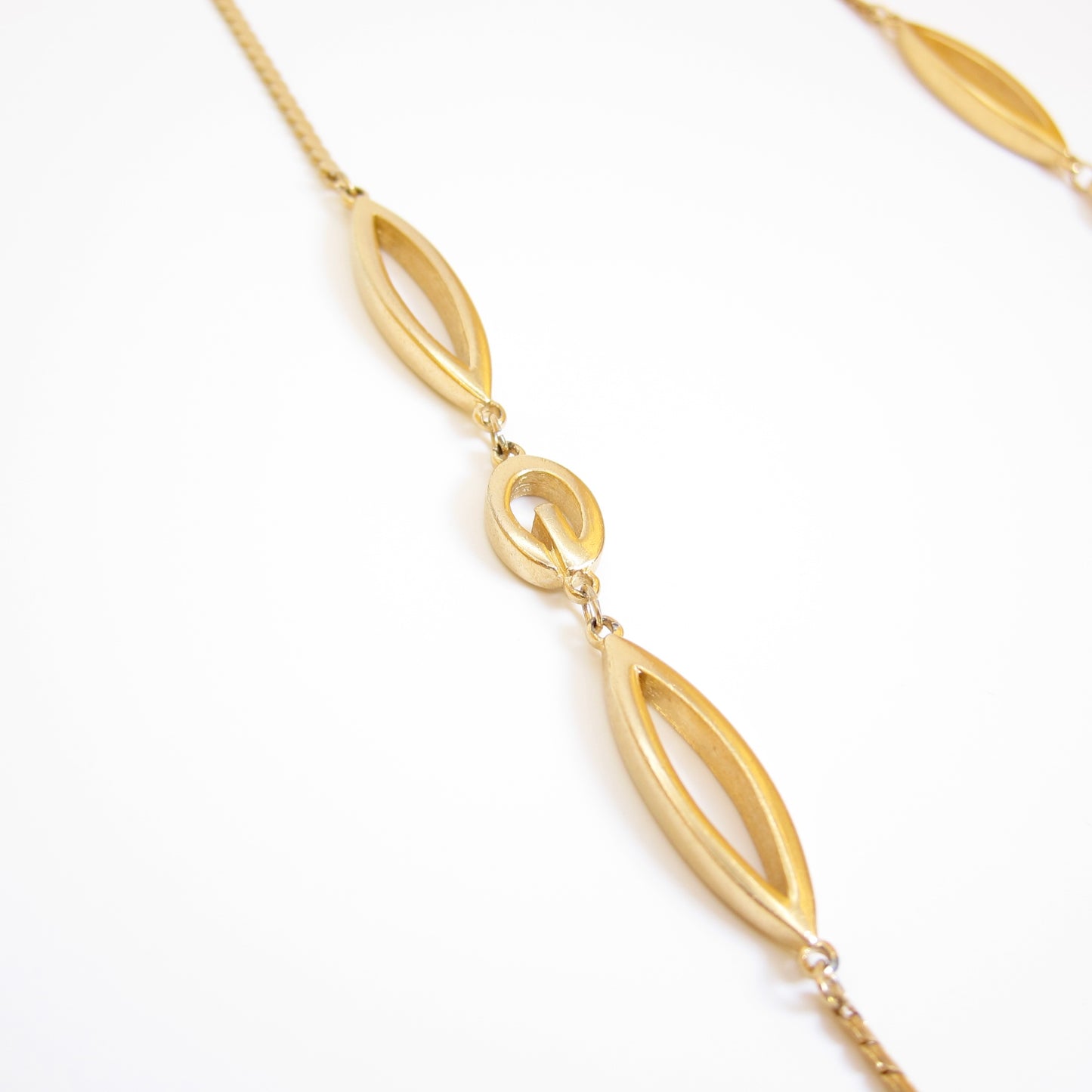 Givenchy Vintage G Logo Golden Long Necklace