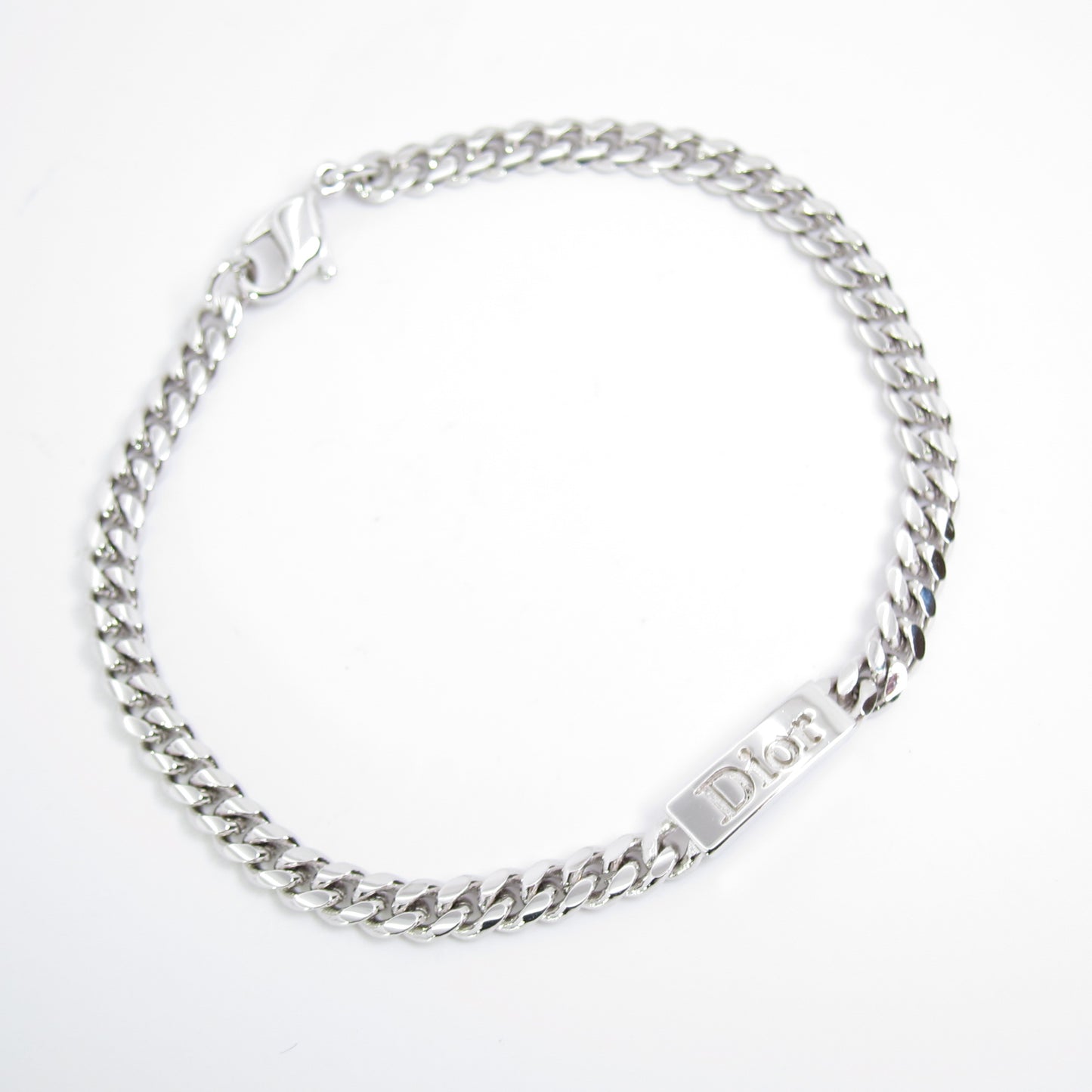 Christian Dior Vintage Dior Logo Silver Bracelet