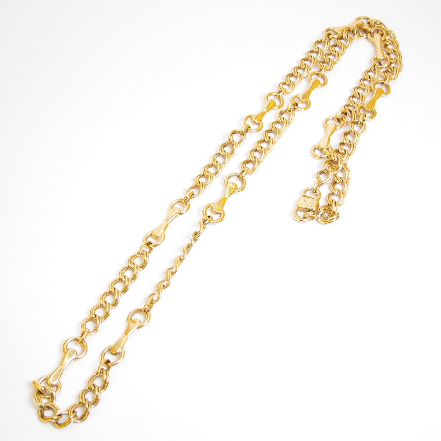 Celine Vintage Stylish Golden Long Necklace