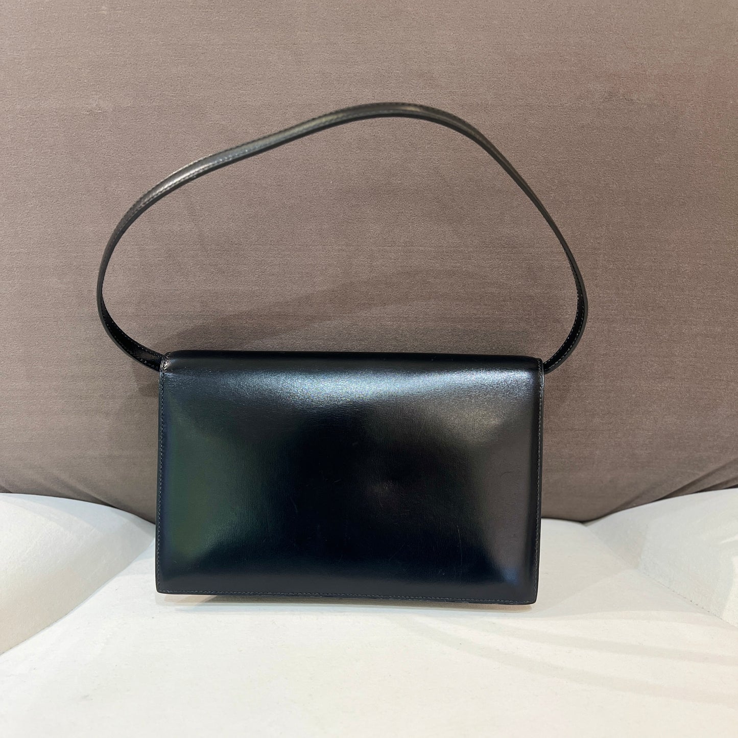 Hermes Annie Shoulder Bag Black Color with GHW