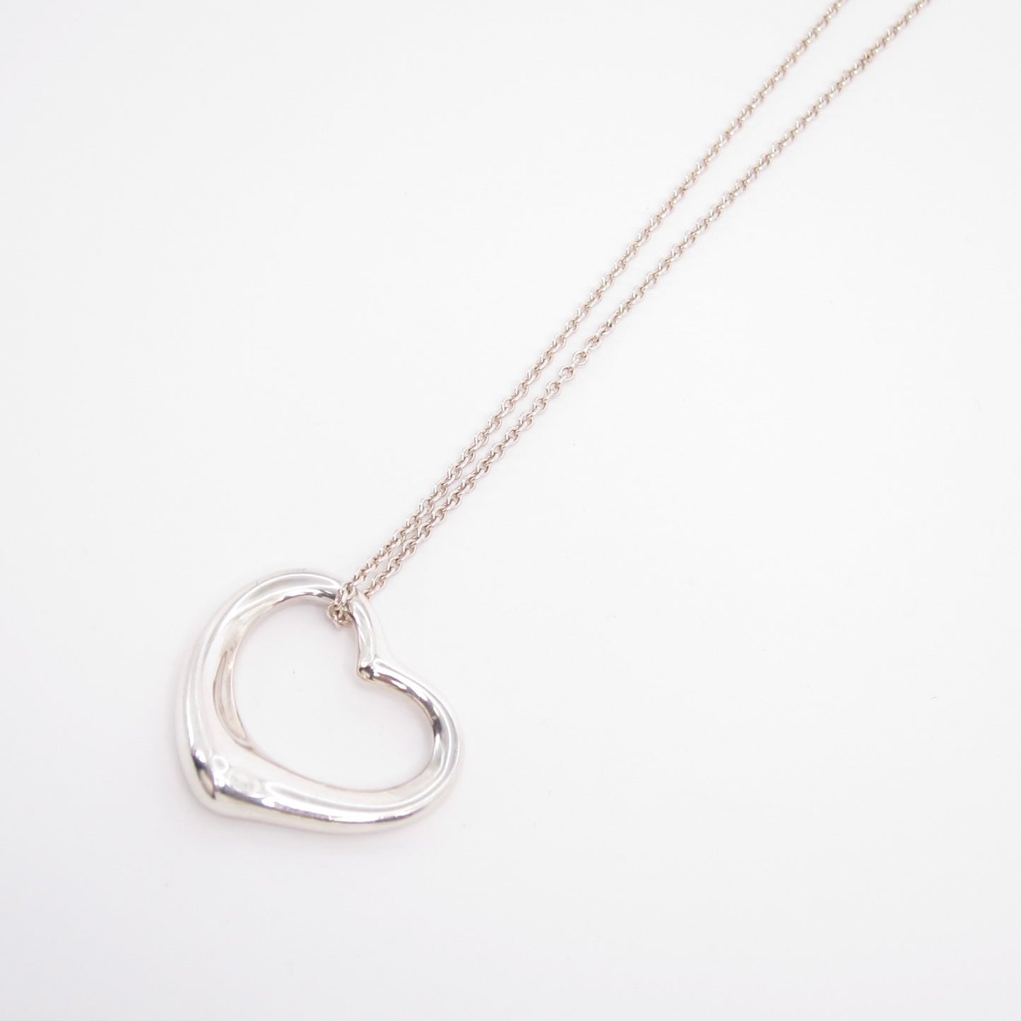 Tiffany Vintage Open Heart 925 Silver Necklace