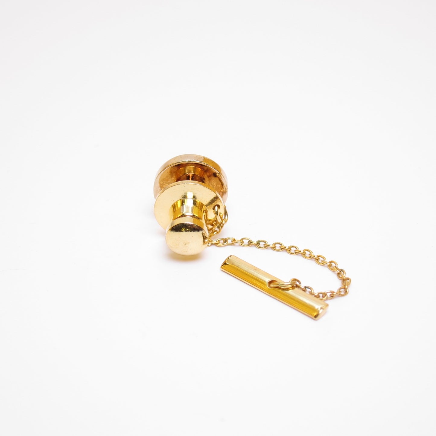 Yves Saint Laurent Vintage YSL Logo Black and Golden Tie Tack