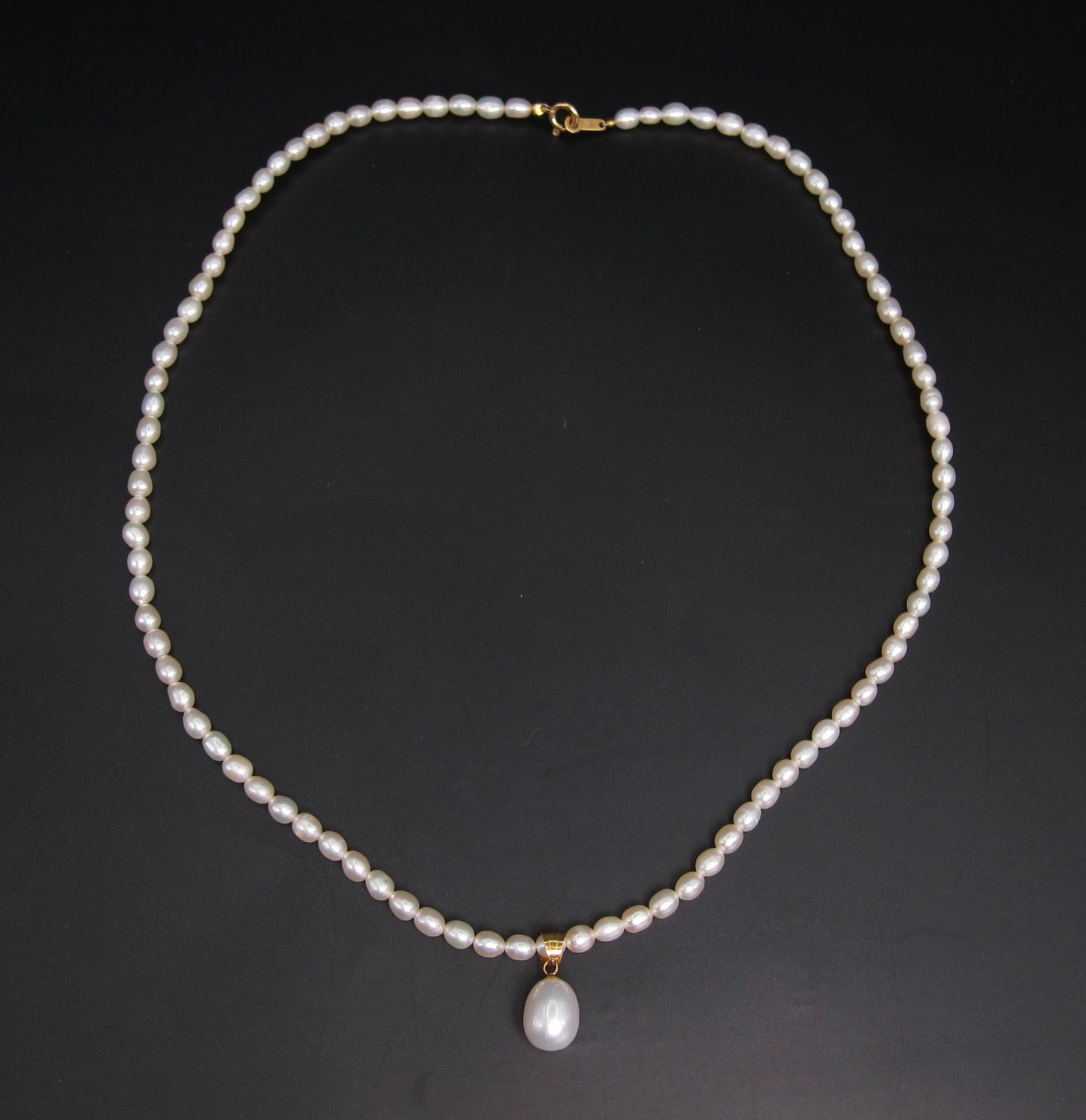 No Brand Vintage Freshwater Pearl with 18K Buckle Necklace