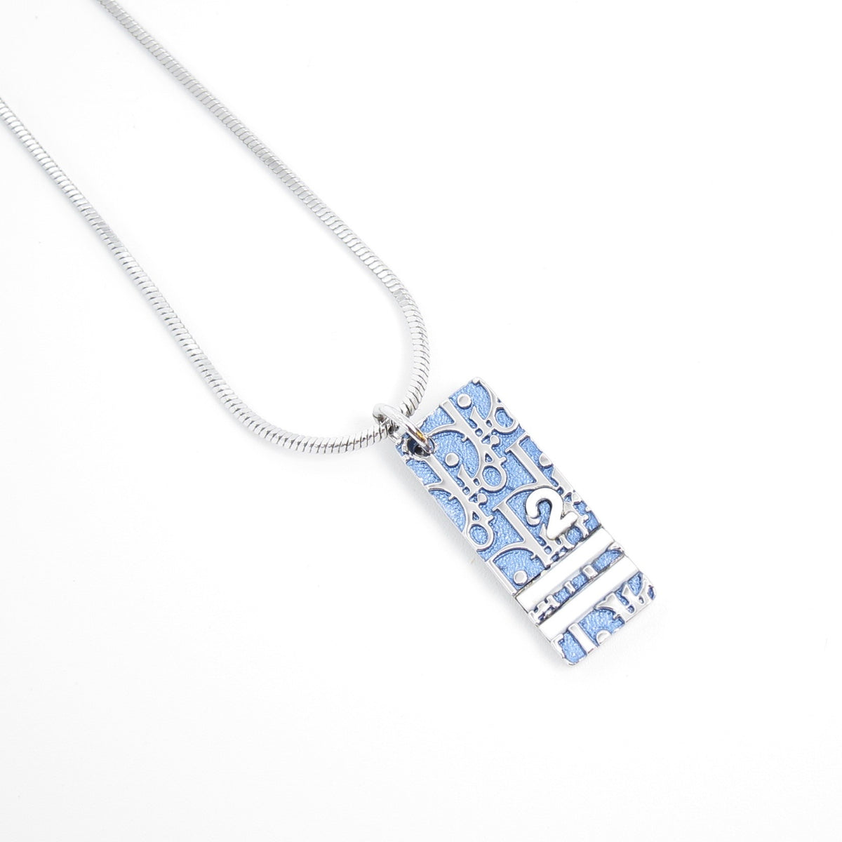 Christian Dior Vintage Blue Trotter Pendant Necklace