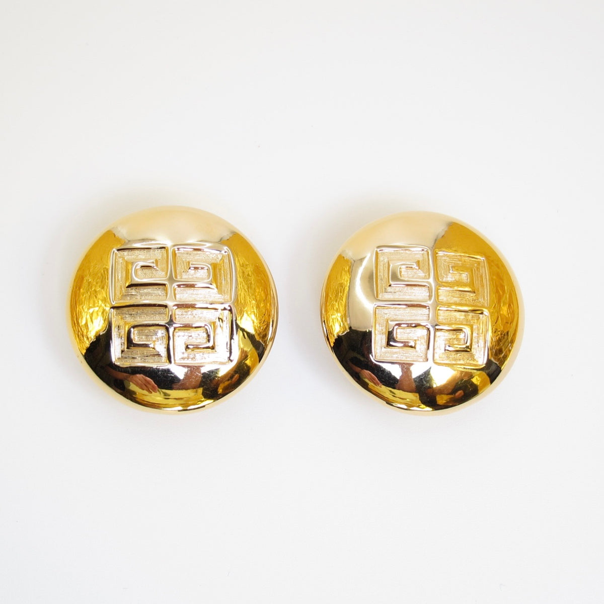 Givenchy 金色圓形4G標誌夾式耳環