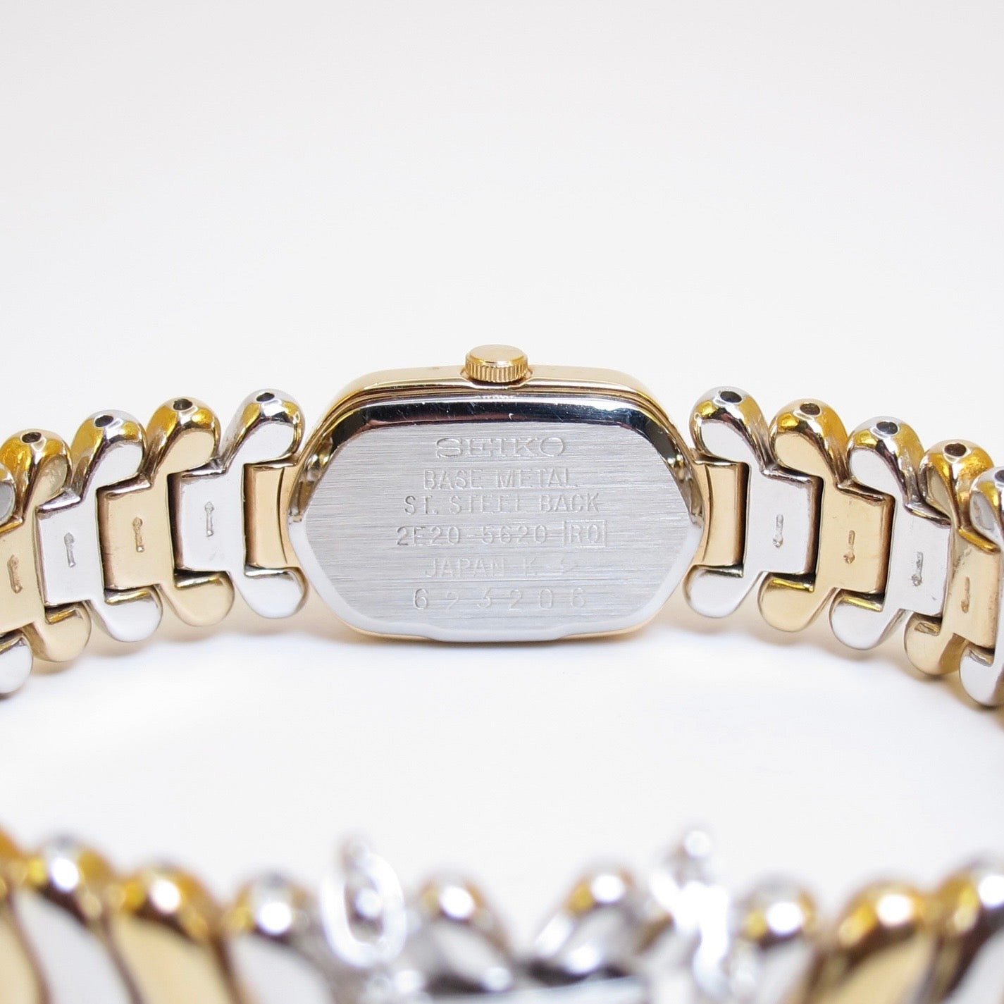 Seiko Vintage Hexagon Two Tone Wavy Bracelet Watch