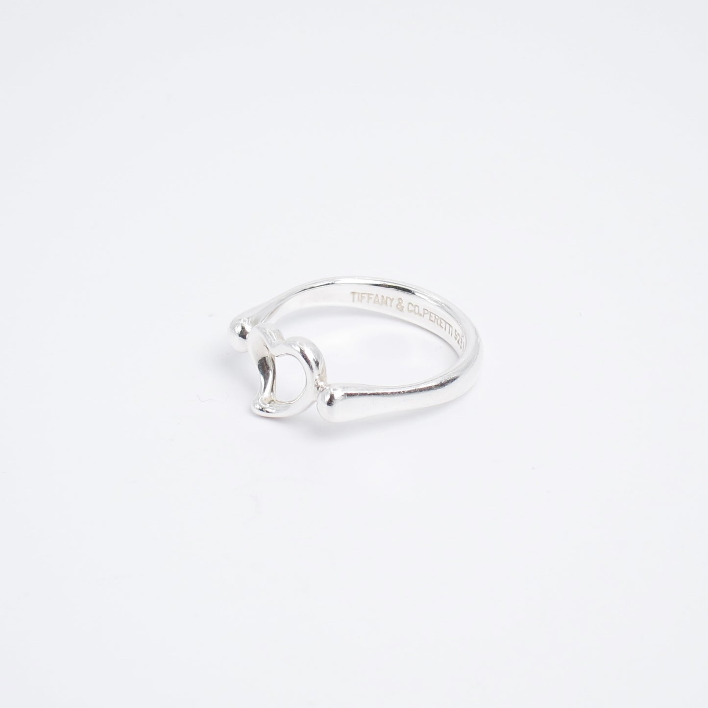 Tiffany Vintage Open Heart 925 Silver Ring
