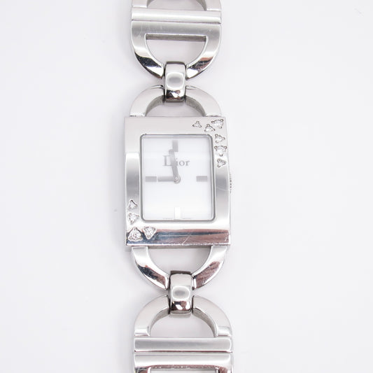 Christian Dior Vintage Malice Shell Pearl Face Diamond Watch