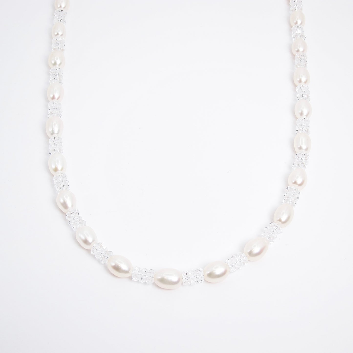 No Brand Vintage Freshwater Pearl and Crystal Long Necklace