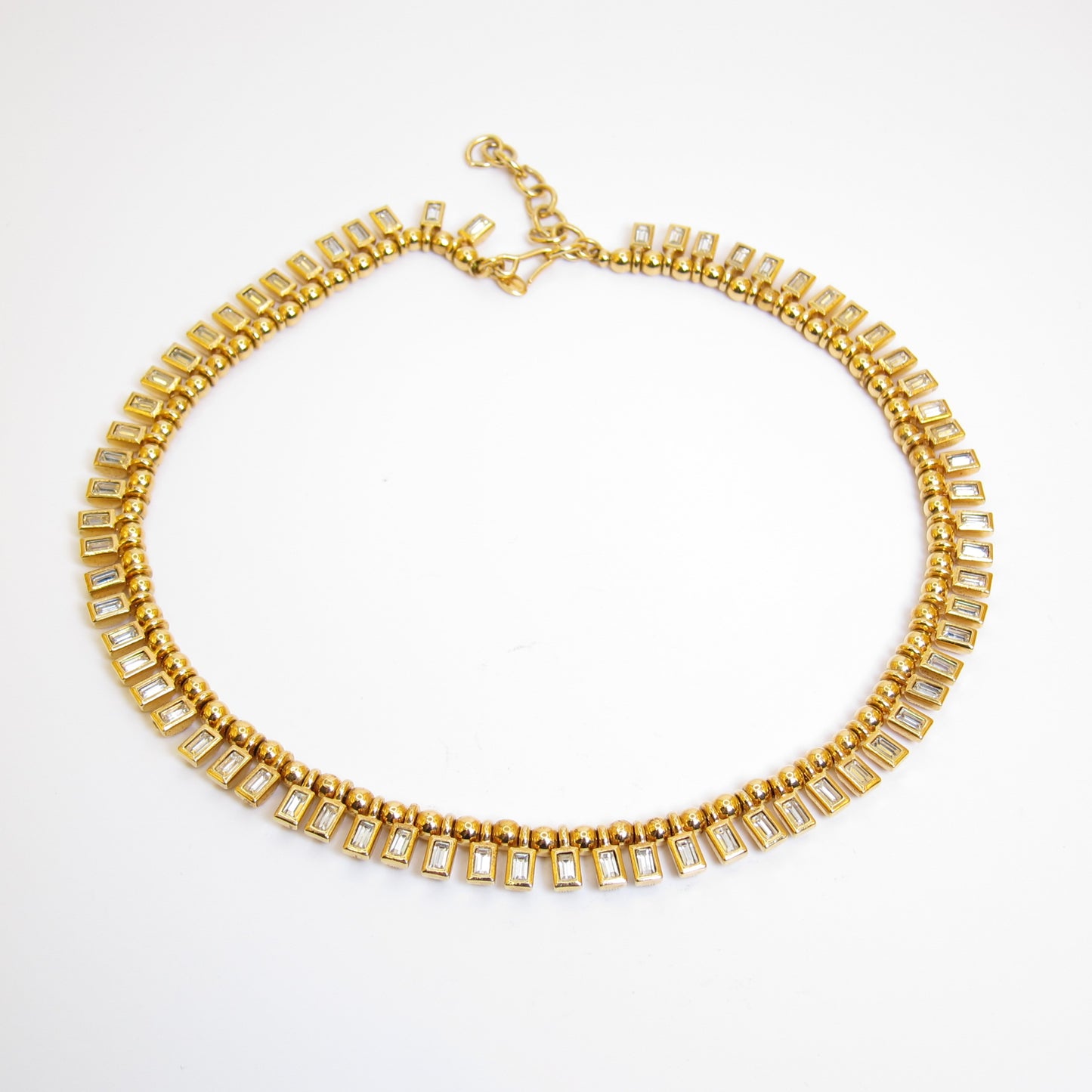 Monet Vintage Stylish Stone Golden Necklace