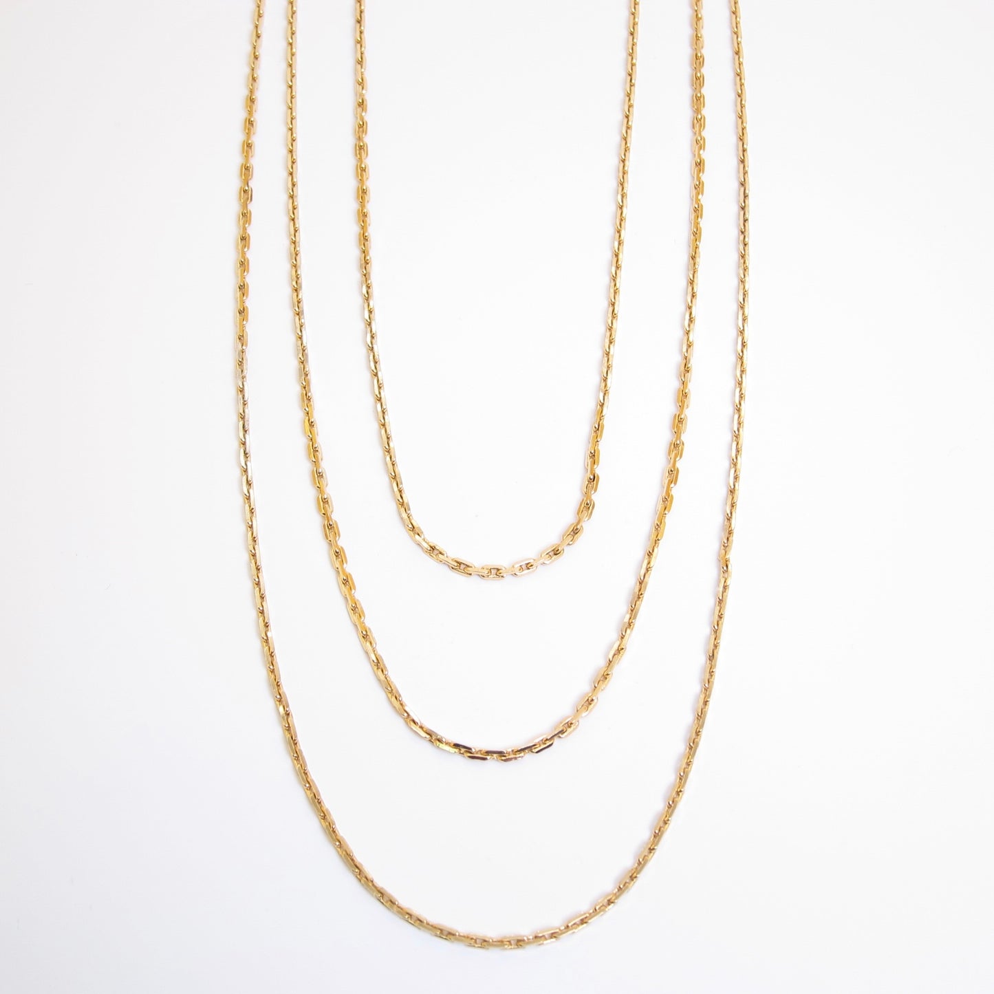 Givenchy Vintage Stylish 3-Row Golden Necklace