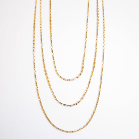 Givenchy Vintage Stylish 3-Row Golden Necklace