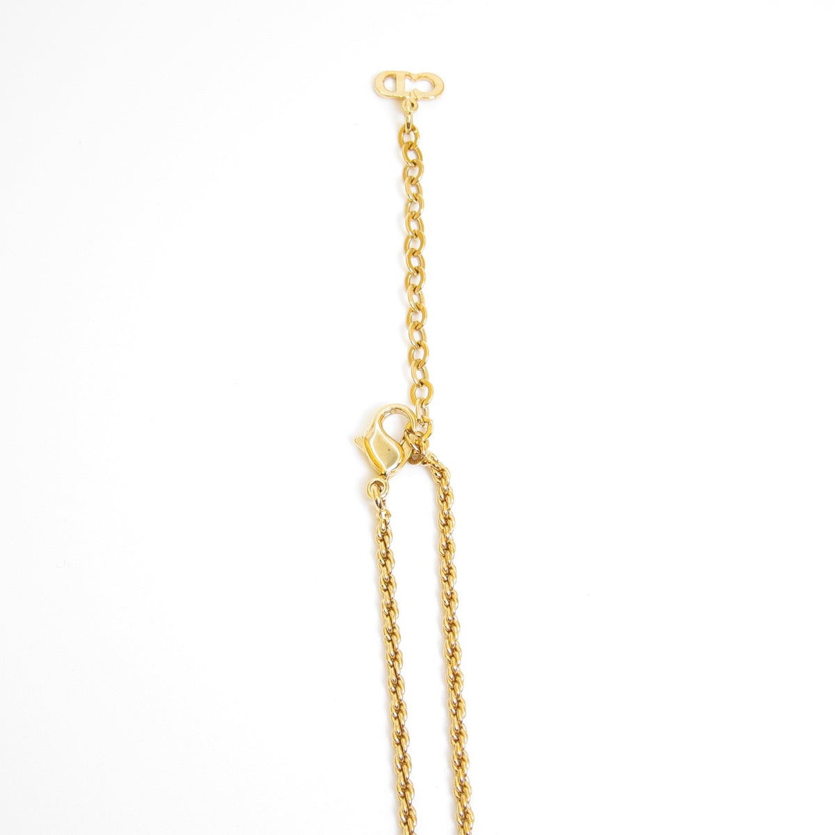 Christian Dior Vintage Rose Motif Golden Necklace