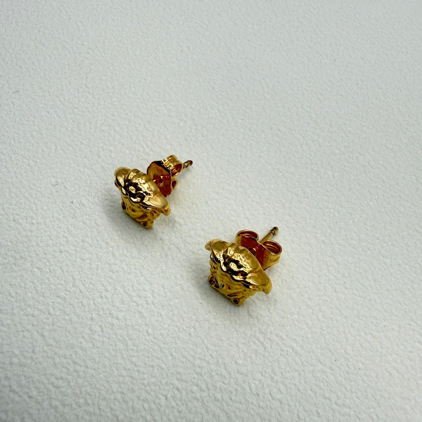 Versace Vintage Medusa Golden Earrings
