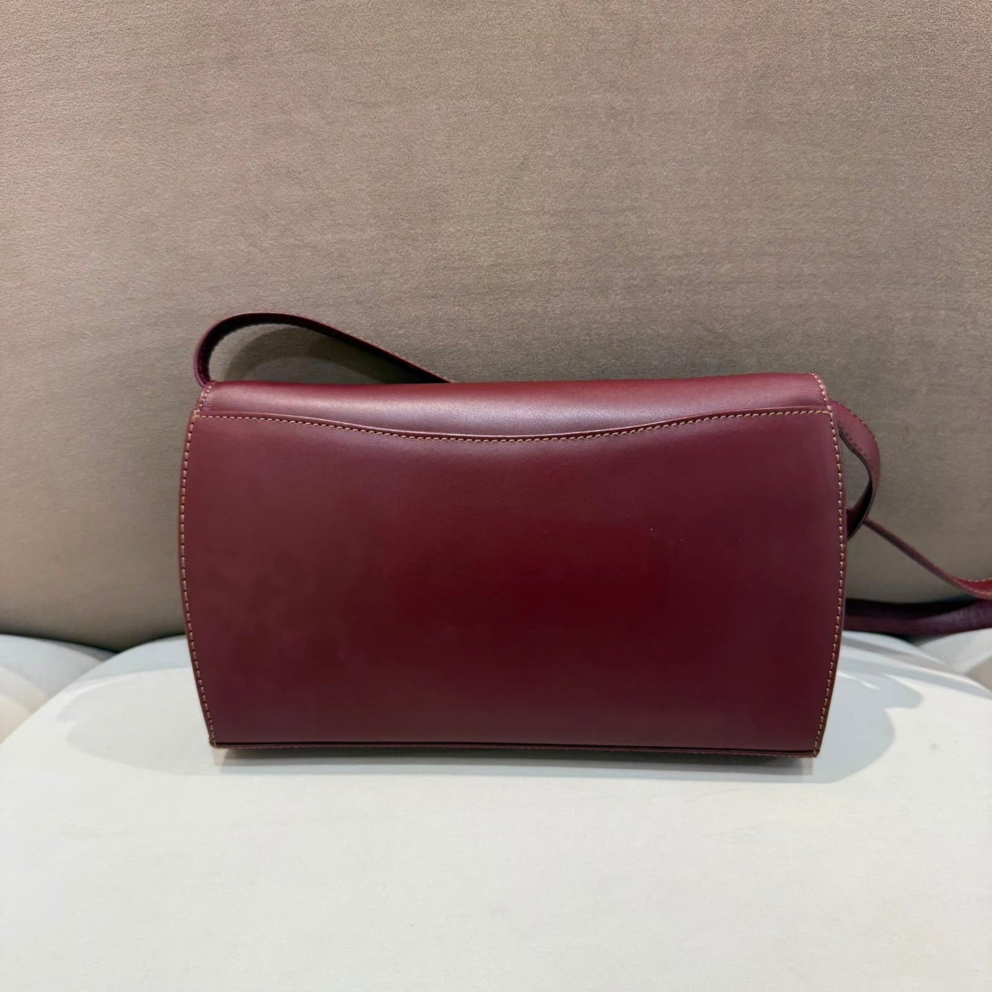 Cartier Vintage Must de Cartier Bordeaux Leather Shoulder Bag