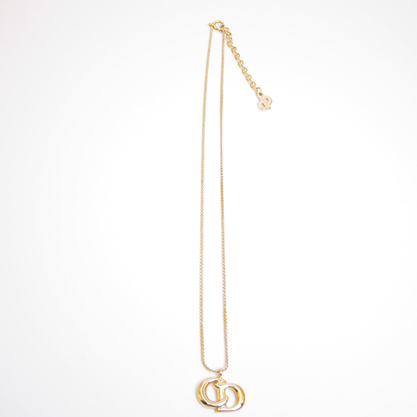 Christian Dior Vintage CD Logo Golden Necklace