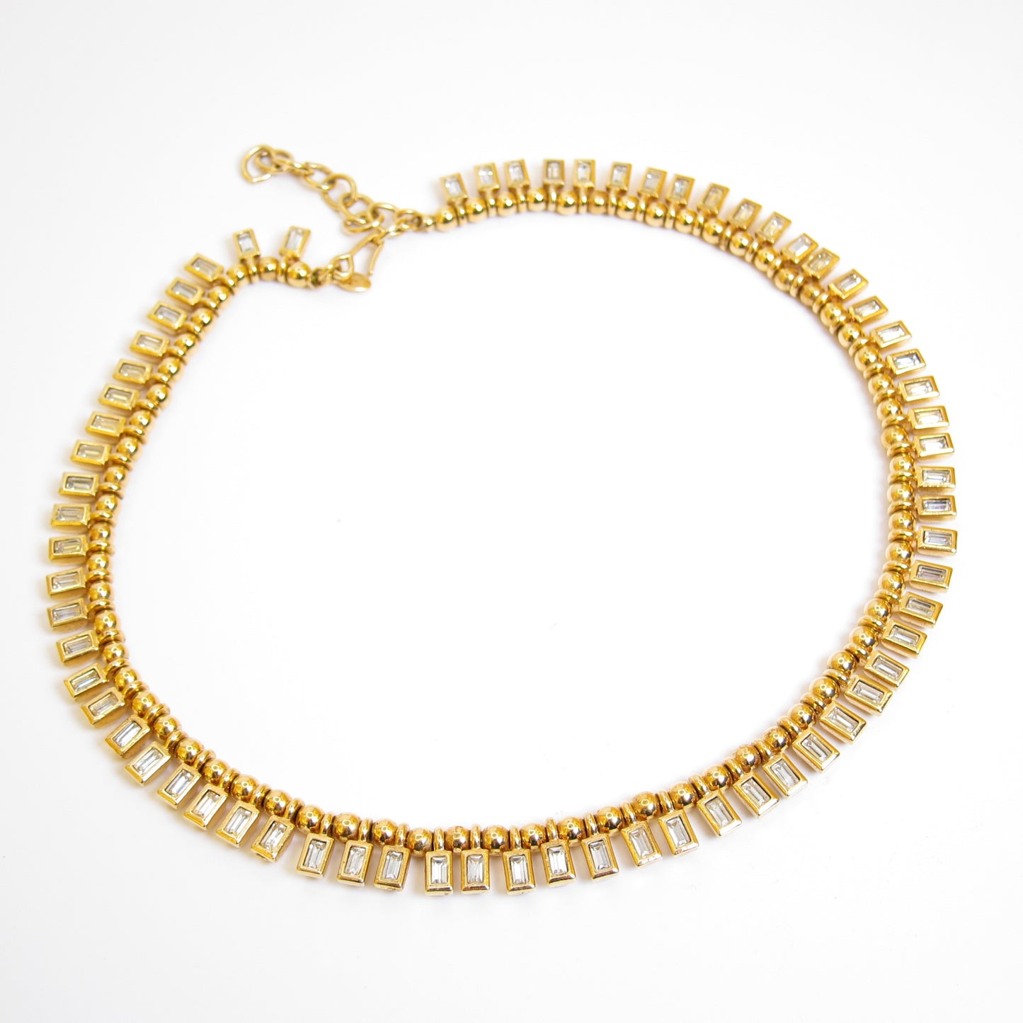 Monet Vintage Stylish Stone Golden Necklace