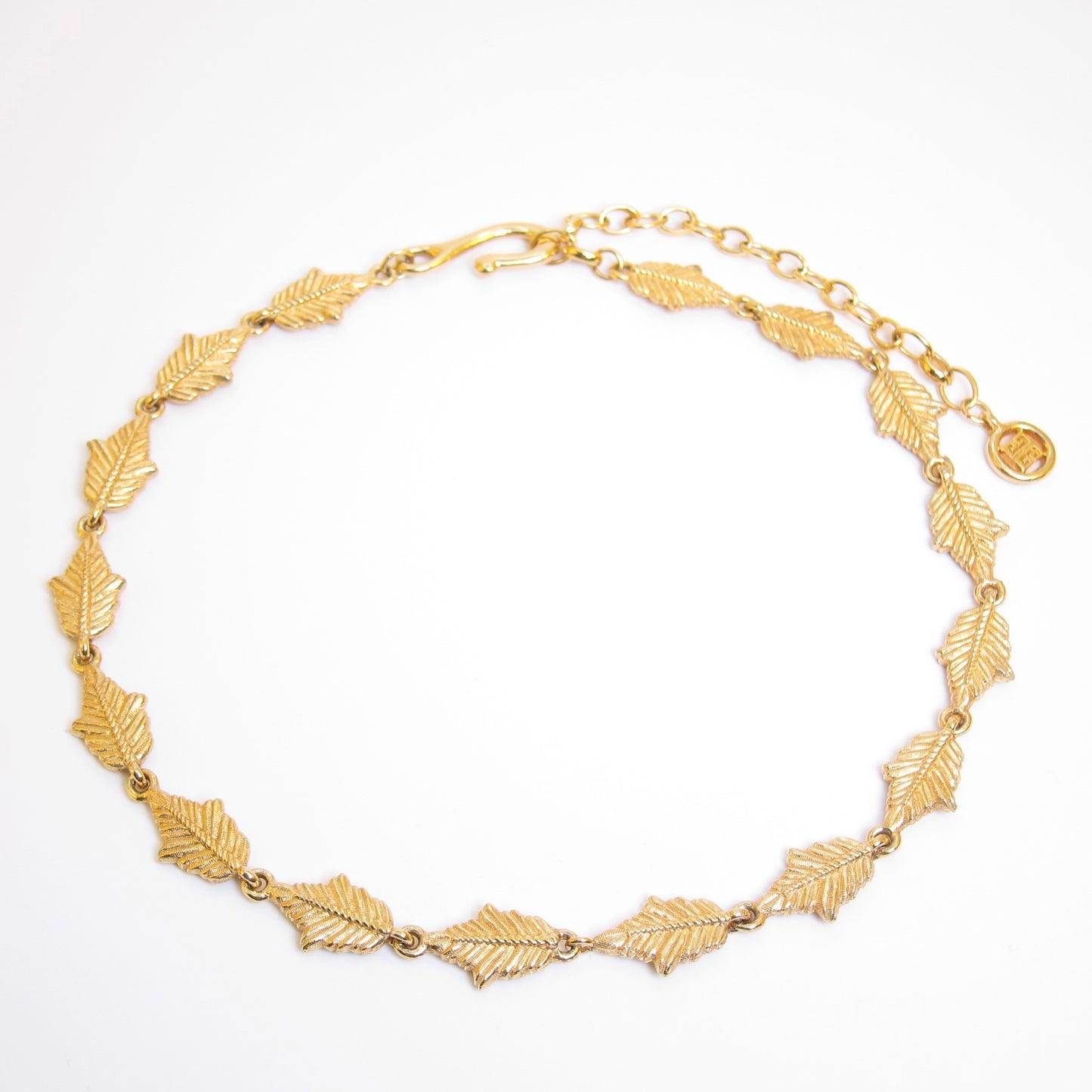 Givenchy Vintage Leaf Motif Golden Necklace