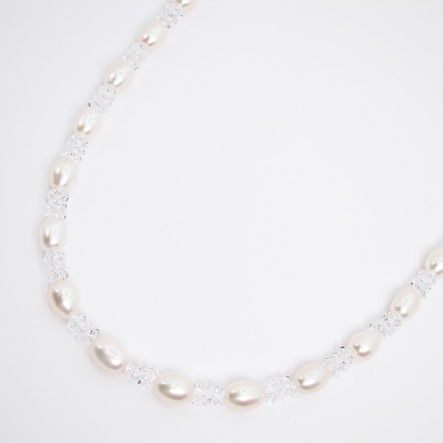 No Brand Vintage Freshwater Pearl and Crystal Long Necklace