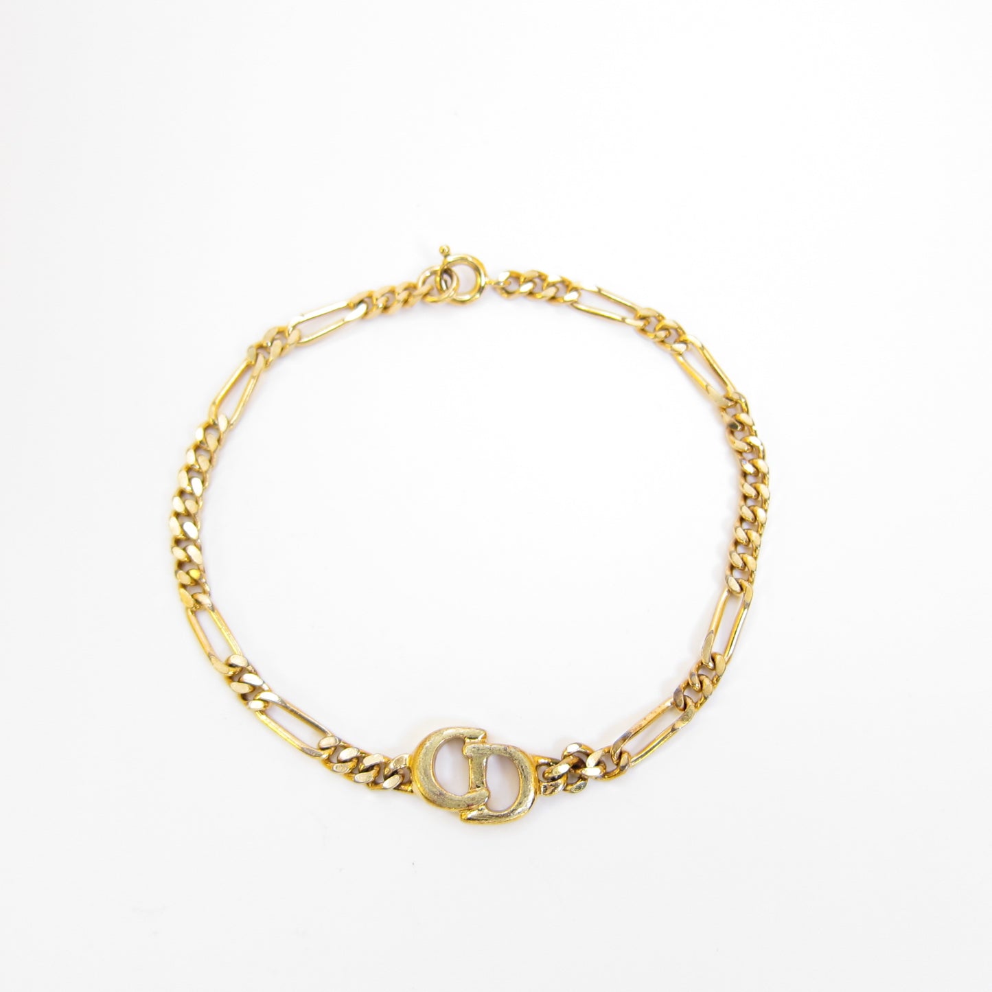 Christian Dior Vintage CD Logo Golden Bracelet