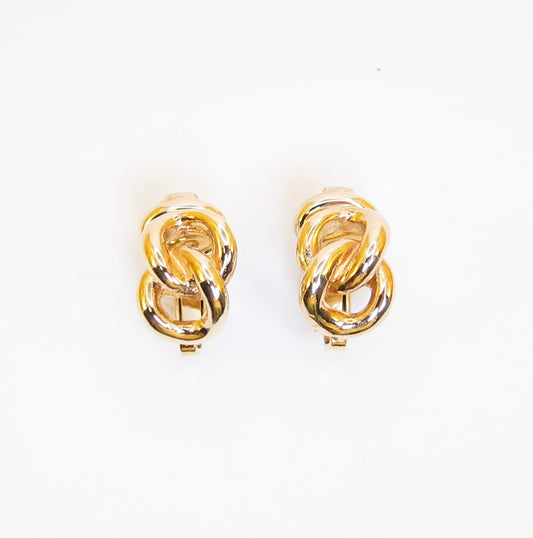 Christian Dior Vintage Link Golden Clip-on Earrings