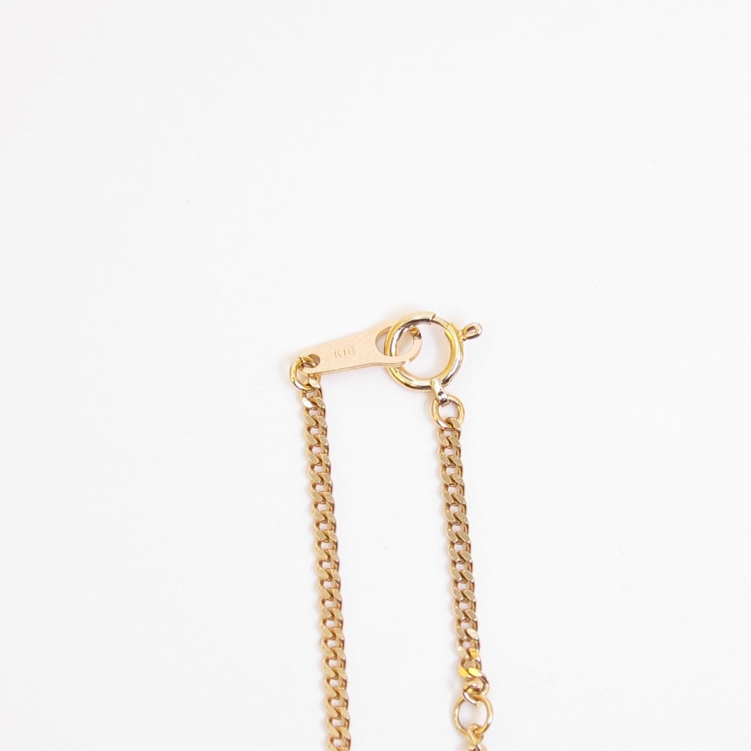 Mikimoto Vintage 18K Gold Textured Leaf & Akoya 5-Pearl Necklace
