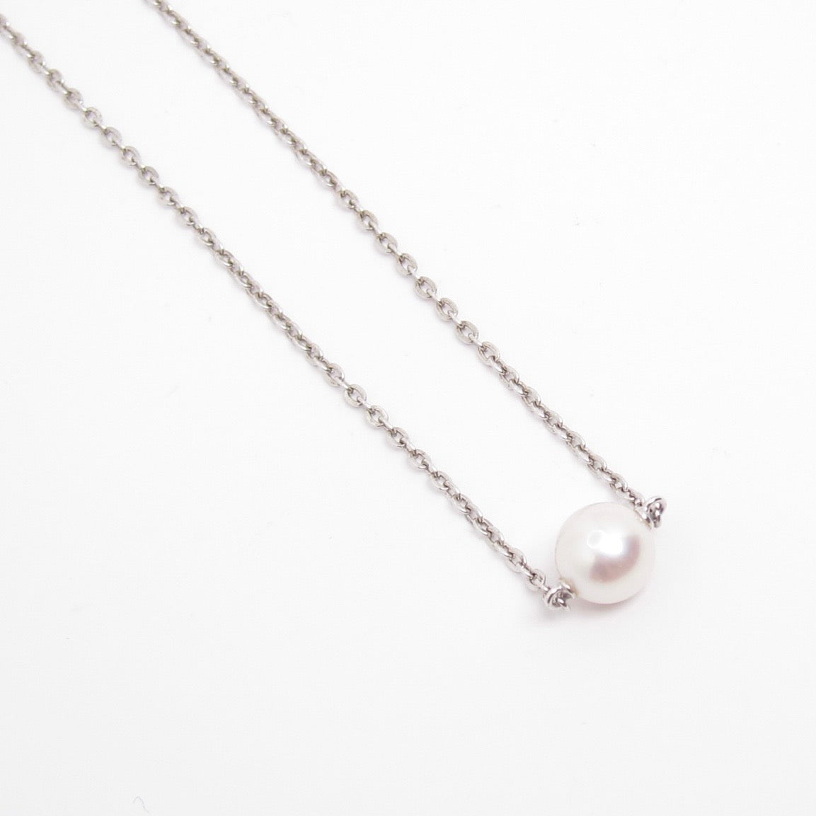 Mikimoto Vintage Akoya Pearl Silver Necklace