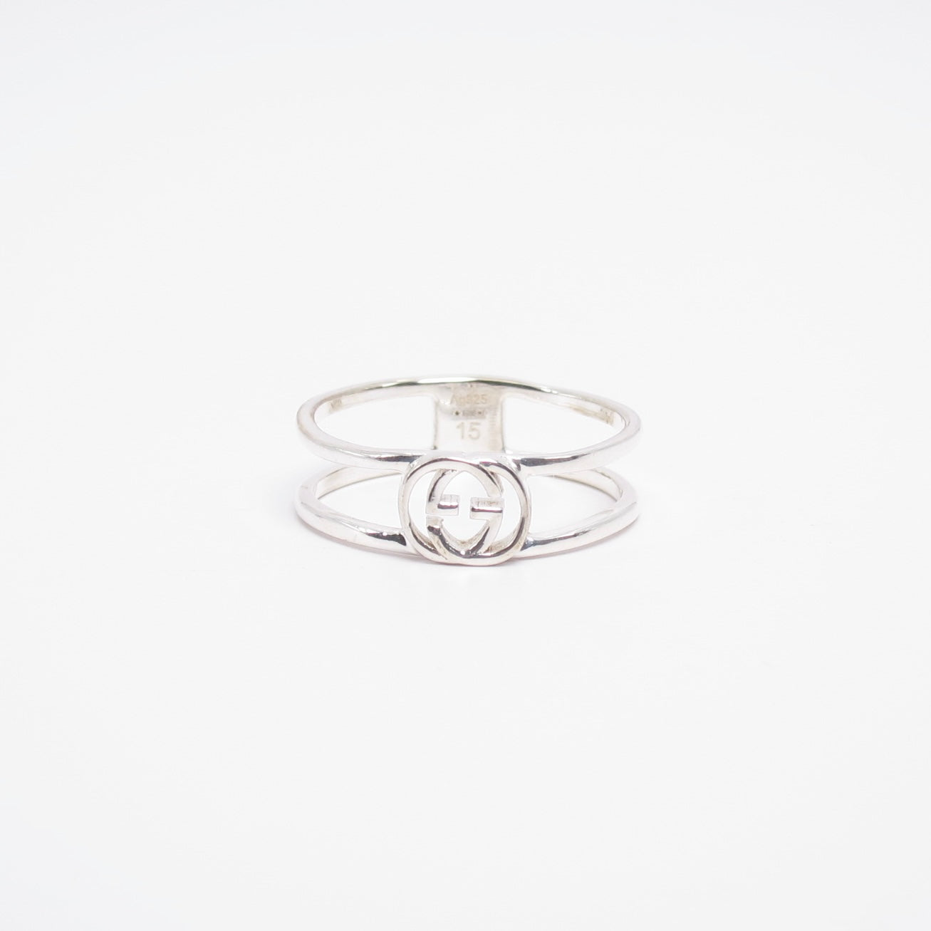 Gucci Vintage Interlocking G 925 Silver Ring